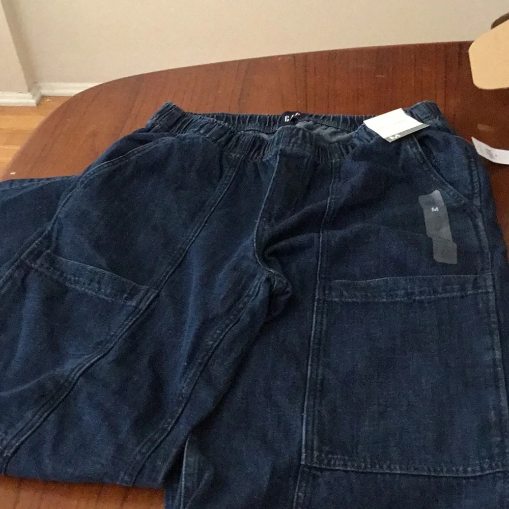 GAP Women's Dark Blue Wide Leg Jeans - Picture 3 of 5